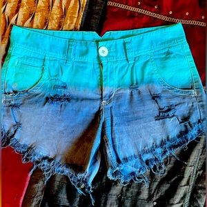 Ombré cut off Shorts